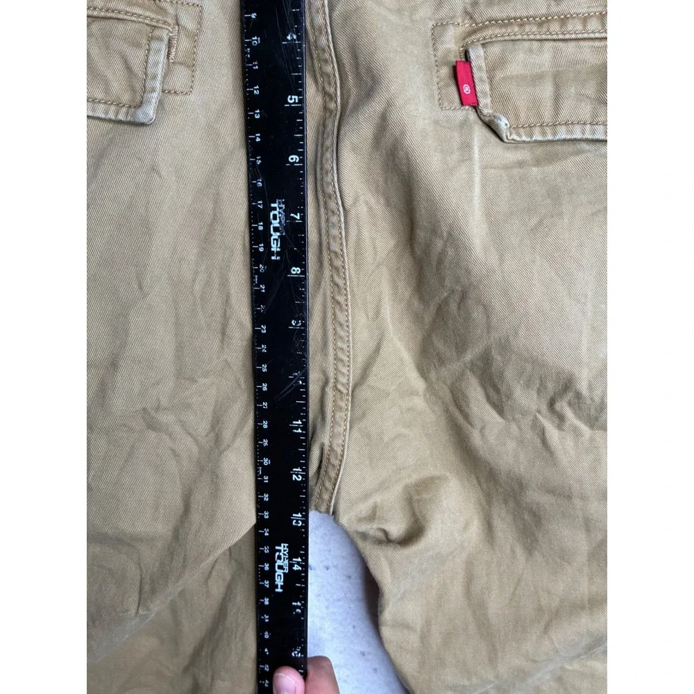 Levis Mens Cargo Pants Tan Khaki Cotton Twill Straight Leg 34x32 12462-0079